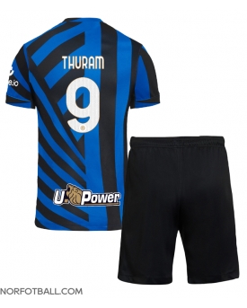Billige Fotballdrakt Inter Milan Marcus Thuram #9 Replika Hjemmedraktsett Barn 2024-25 Kortermet (med bukser)